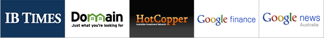 International Business Times, Domain, Hot Copper, Google finance, Google news
